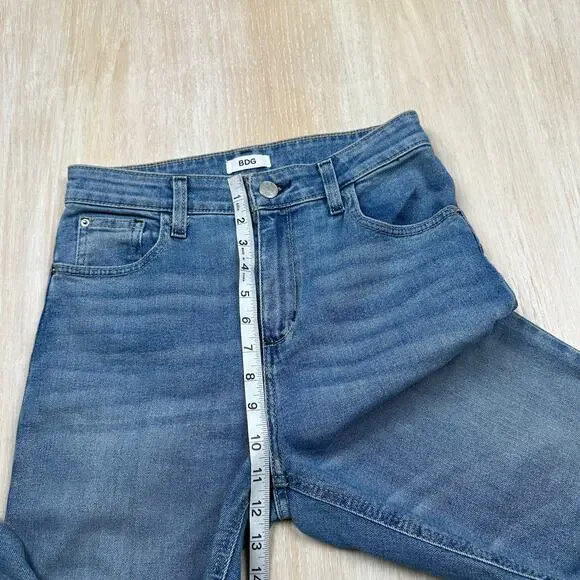 BDG Urban Outfitters High Rise Crop Kick Flare Casual Denim Edgy Grunge Jeans 27 - Picture 7 of 16